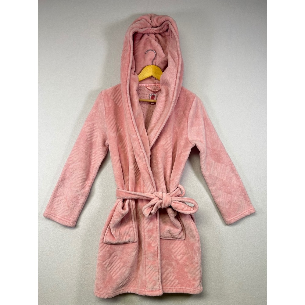 Juicy Couture Pink Plush Hooded Robe Bathrobe‎ Loungewear S M